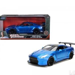 NIB! Fast & Furious 1:24 2009 Brian's Nissan GT-R R35 Ben Sopra Blue